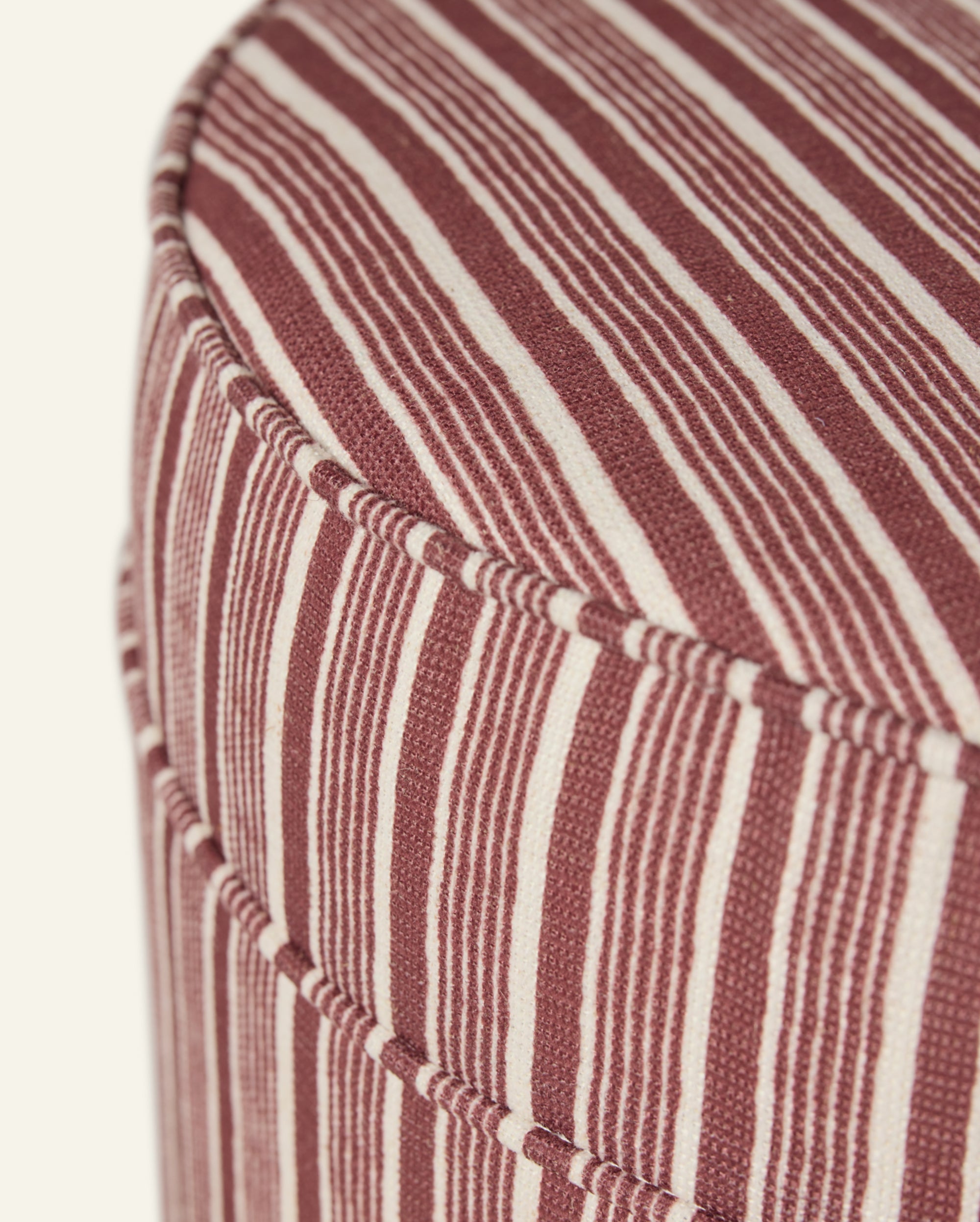 Yara Pouf in Oxblood Stripes
