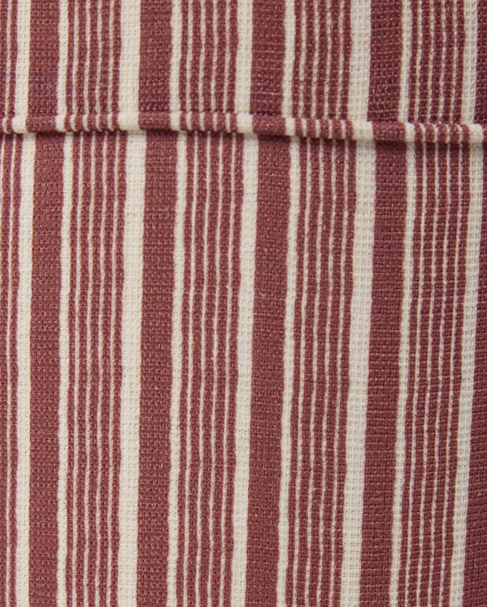 Yara Pouf in Oxblood Stripes